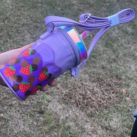 •Boba Please• New Boba strawberry crossbody purse - Picture 3 of 4